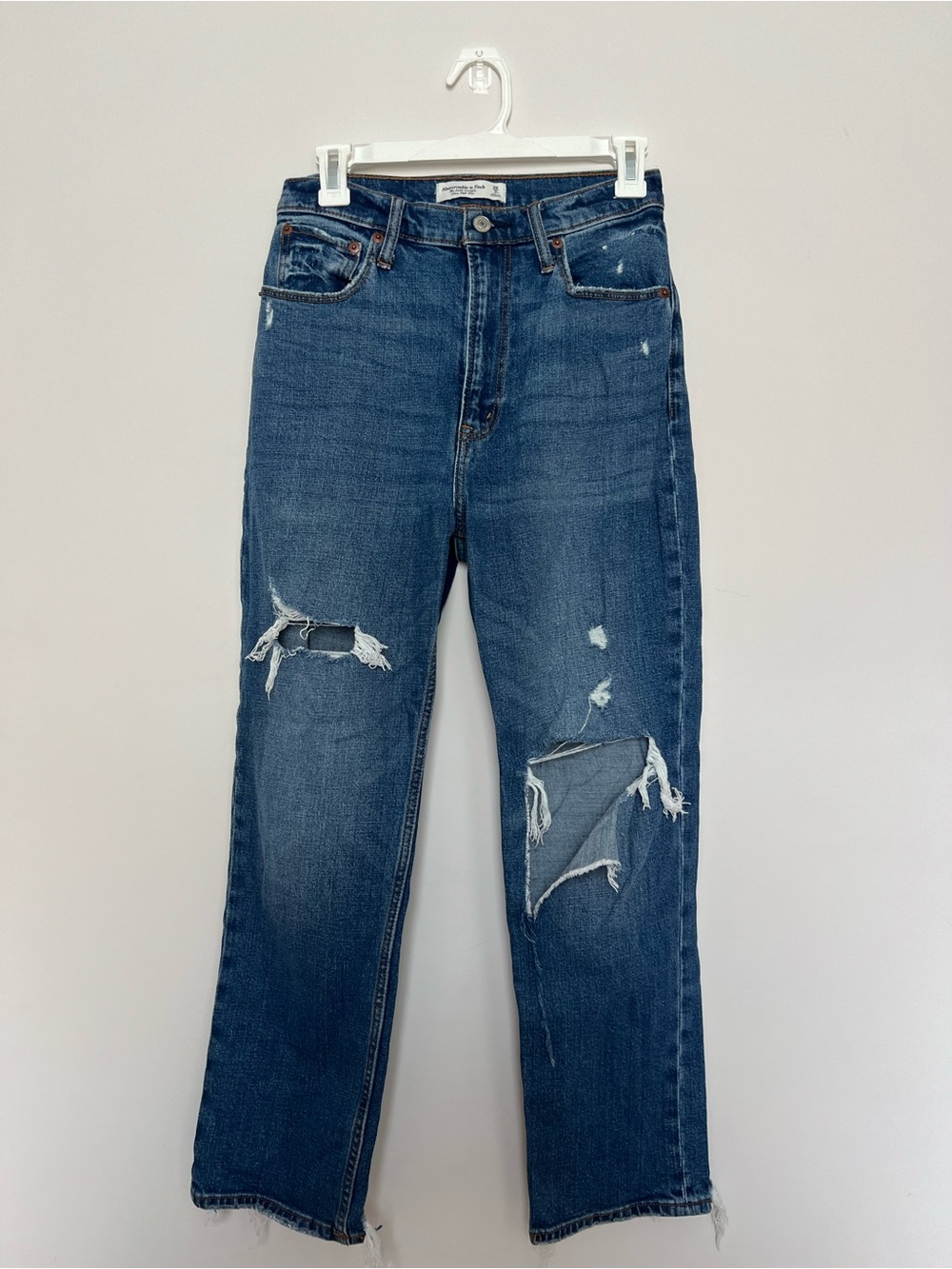 Abercrombie & Fitch Curve Love Ankle Straight Ultra High Rise Jeans
